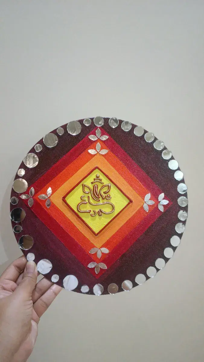 Ganesha clay Acrylic art