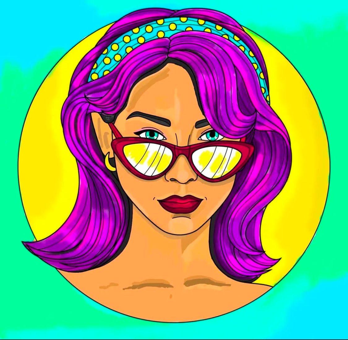 Vibrant Retro Diva