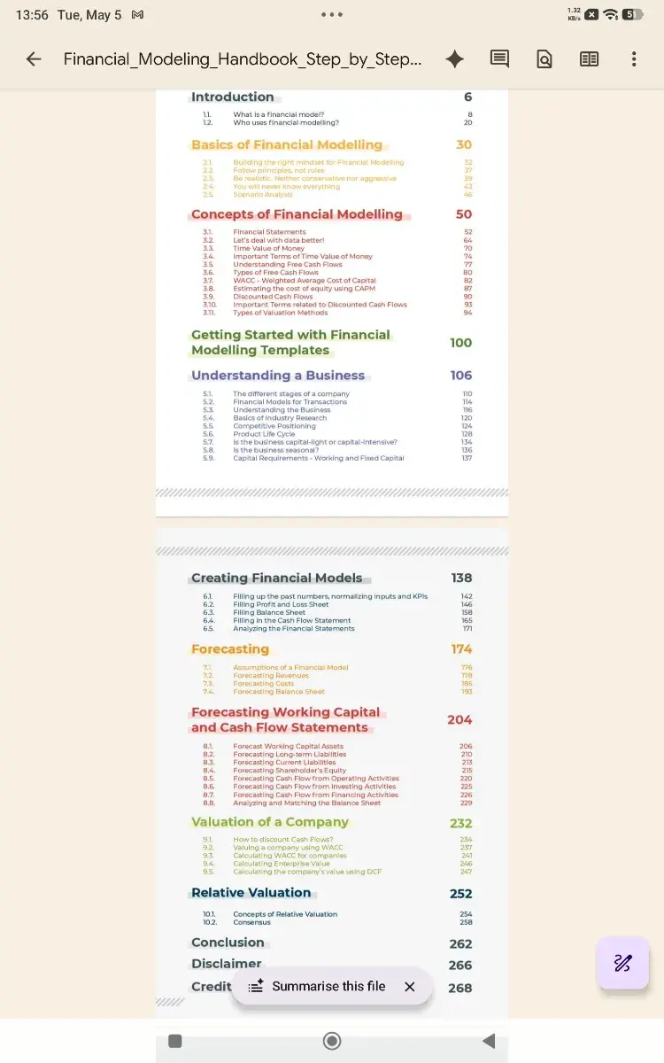 Financial modelling handbook
