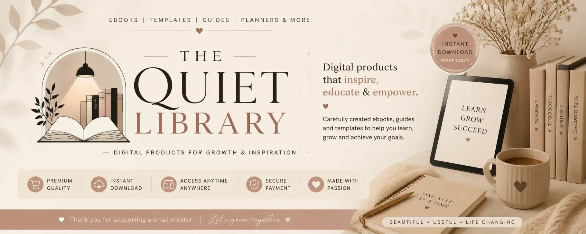 The Quiet Library  Banner